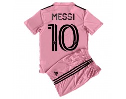 Inter Miami Lionel Messi #10 Replika Babytøj Hjemmebanesæt Børn 2023-24 Kortærmet (+ Korte bukser)